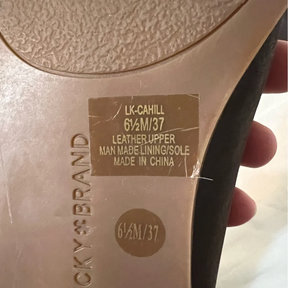 Lucky Brand Dark Brown Slip-On Flats